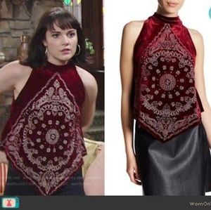 Free people Velvet top